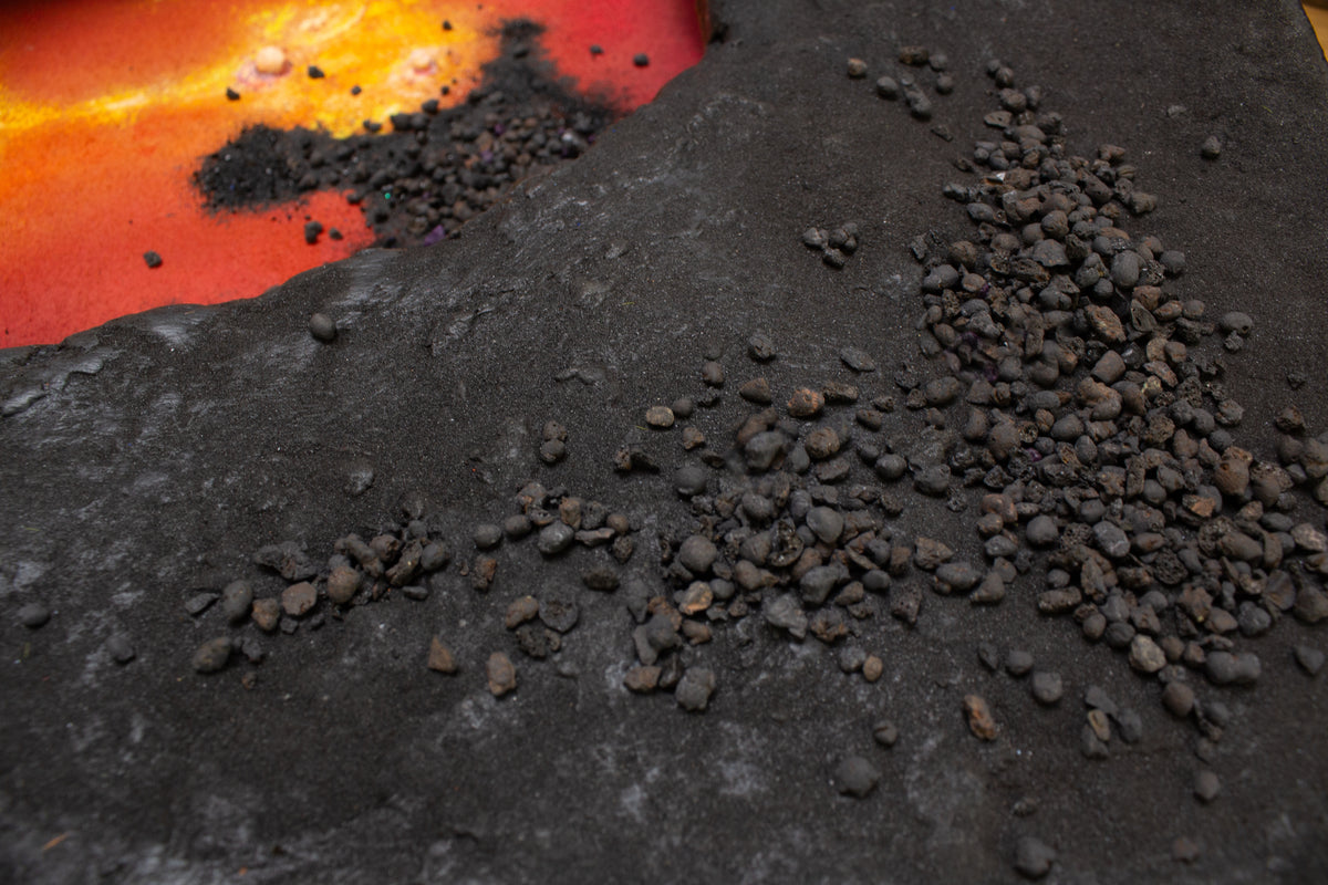 Base Ready Volcanic Rocks — scenic modelling example