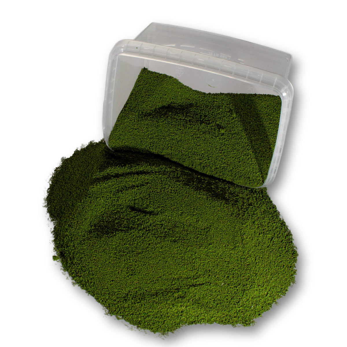 Fine Flock - Woodland Fern Light Green — flock shown with original tub packaging