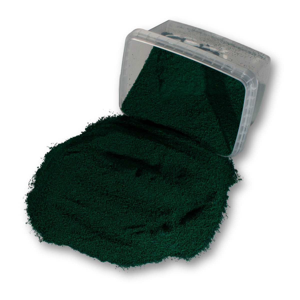 Fine Flock - Rainforest Green — flock shown with original tub packaging