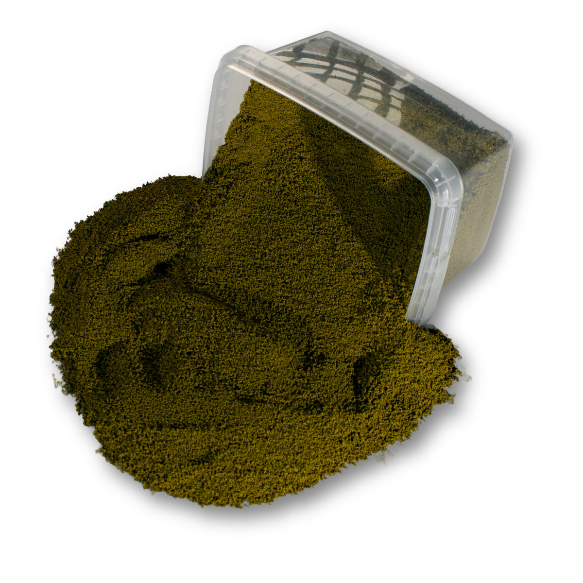 Fine Flock - Mountain Moss — flock shown with original tub packaging