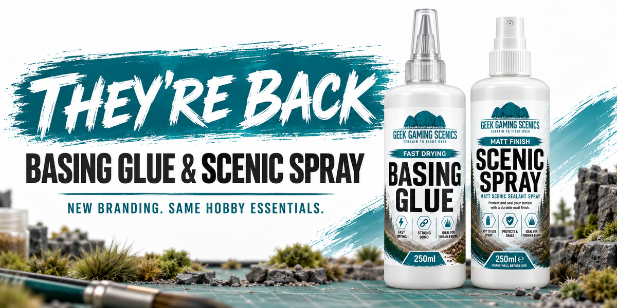 Basing Essentials Bundle | Glue & Scenic Spray | Geek Gaming Scenics - Adhesives - Geek Gaming Scenics - Geek Gaming Scenics