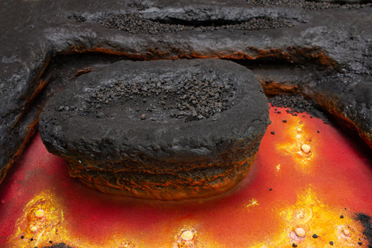 Base Ready Volcanic Rocks — scenic modelling example