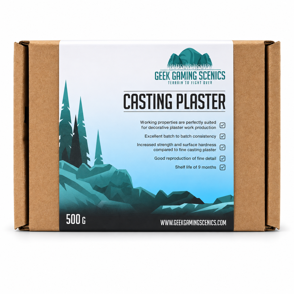 Fine Casting Plaster 500g — product packaging