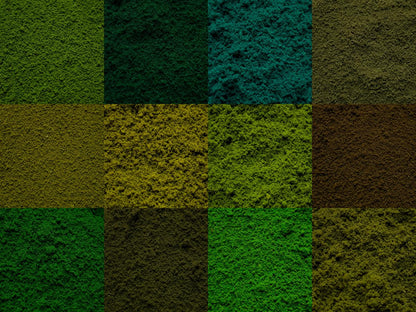 Coarse Flock collection — twelve colour samples